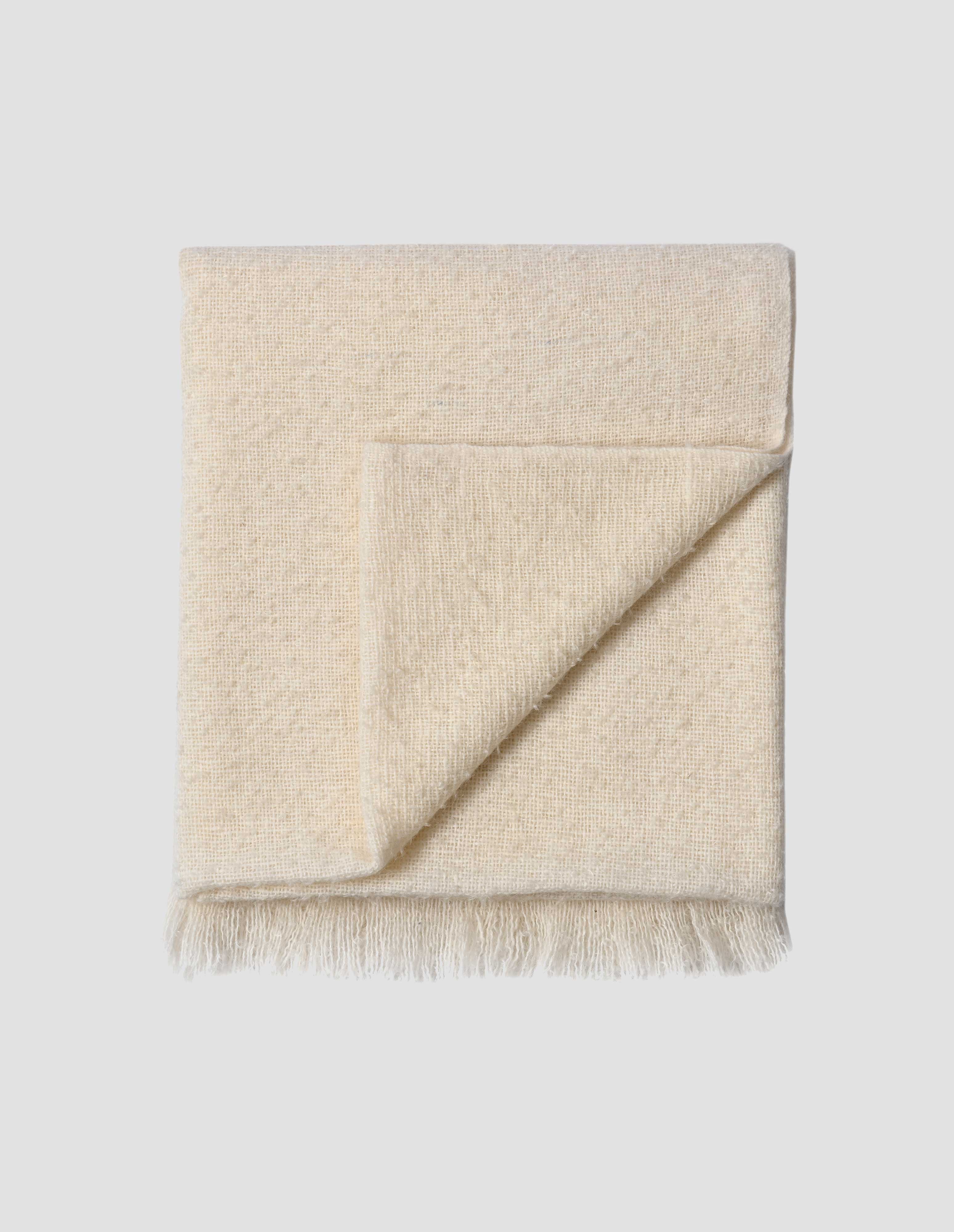 MOURNE MOHAIR LOOP BLANKET | MERINO / MOHAIR | ECRU – Margaret Howell