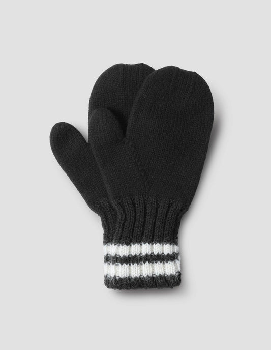 MHL. FELTED MITTEN | LAMBSWOOL  | BLACK / WHITE