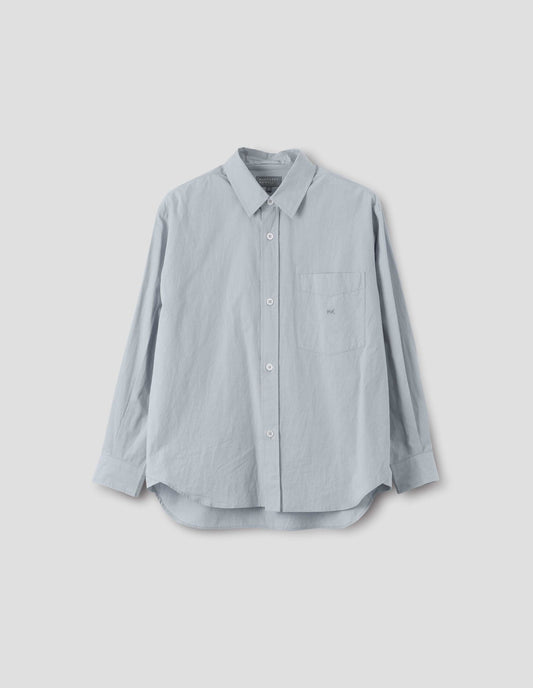 MONOGRAM SHIRT | NATURAL DYE POPLIN | FADED GREY