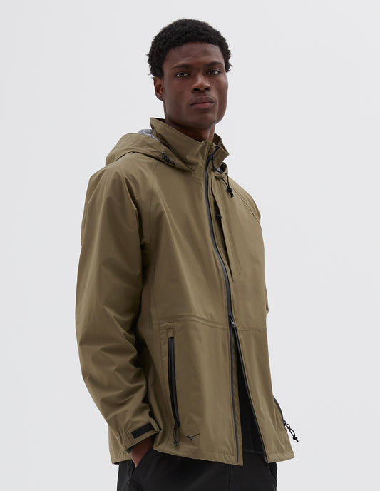 MIZUNO RAIN JACKET | NYLON POPLIN | LIGHT KHAKI