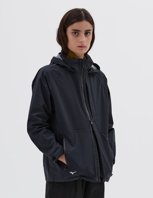 MIZUNO RAIN JACKET | NYLON POPLIN | BLACK