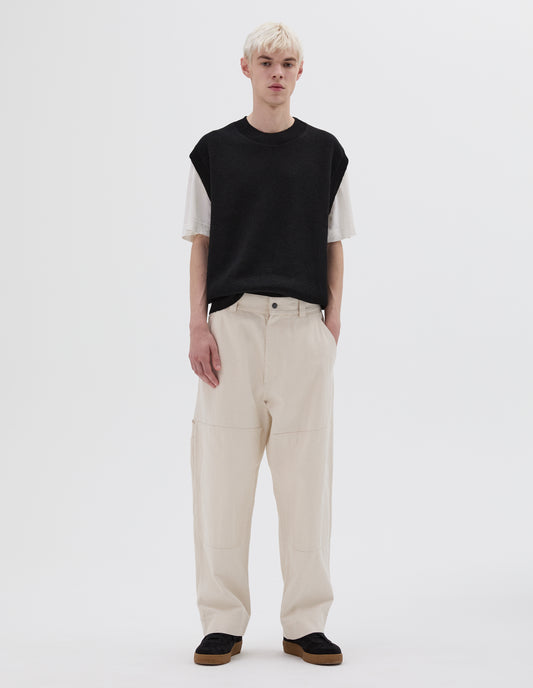 MHL. TOOL POCKET TROUSERS | NATURAL COTTON DENIM | NATURAL