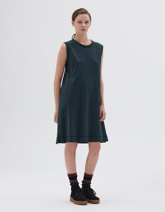 MHL. OVERHEAD TANK DRESS | LIGHT COTTON JERSEY | ALGAE