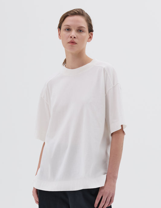 MHL. RELAXED T SHIRT | LIGHTWEIGHT DRY JERSEY | OFF WHITE