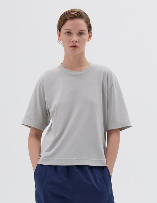 MHL. SIMPLE T SHIRT | ORGANIC COTTON LINEN JERSEY | ICE