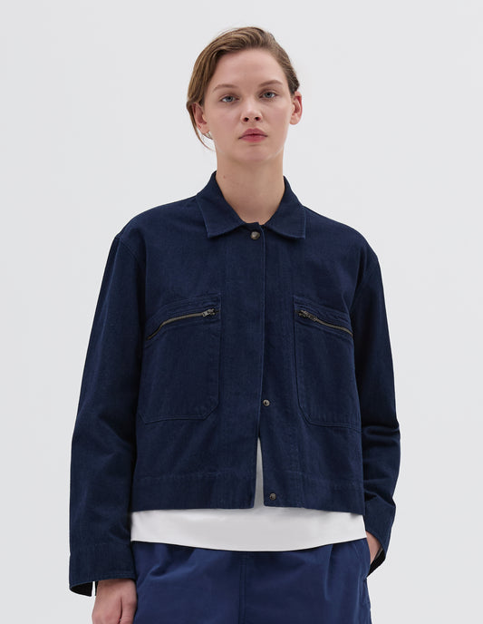 MHL. MECHANIC JACKET | YARN DYE INDIGO | INDIGO