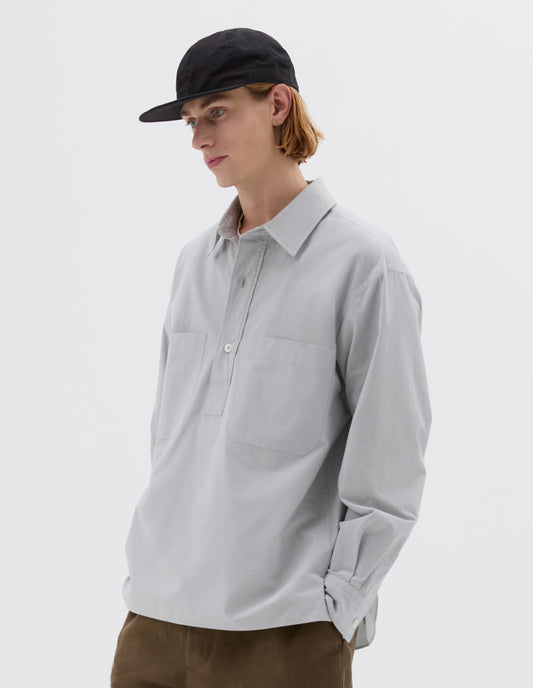 ARCHIVE OVERHEAD SHIRT | NATURAL DYE POPLIN | FADED GREY