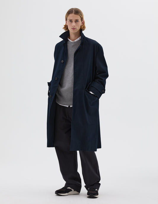 SLANT POCKET MAC | LIGHT VENTILE CANVAS | DARK NAVY