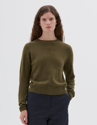 SHORT CLASSIC CREW NECK | ALPACA YAK | JUNIPER GREEN