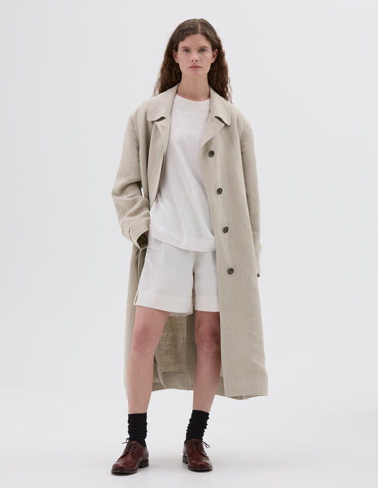 FLY FRONT MAC | STONE WASHED LINEN | NATURAL