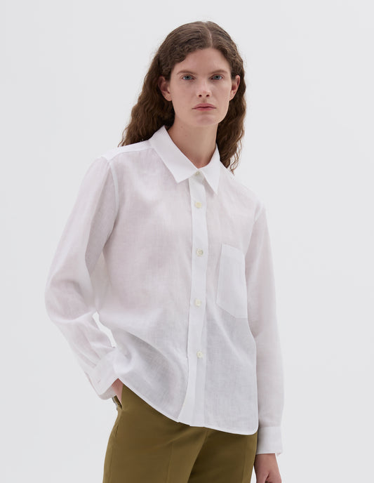 SIMPLE SHIRT | SHIRTING LINEN | WHITE