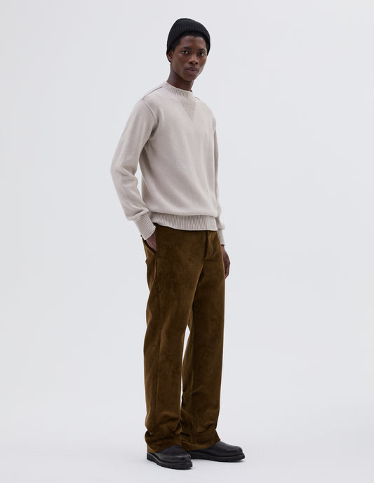 BRACE BUTTON TROUSER | HEAVY CORD 8 WALE
 | NUTMEG