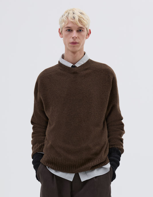 SEAMLESS CREW NECK | MERINO CASHMERE
 | BRACKEN