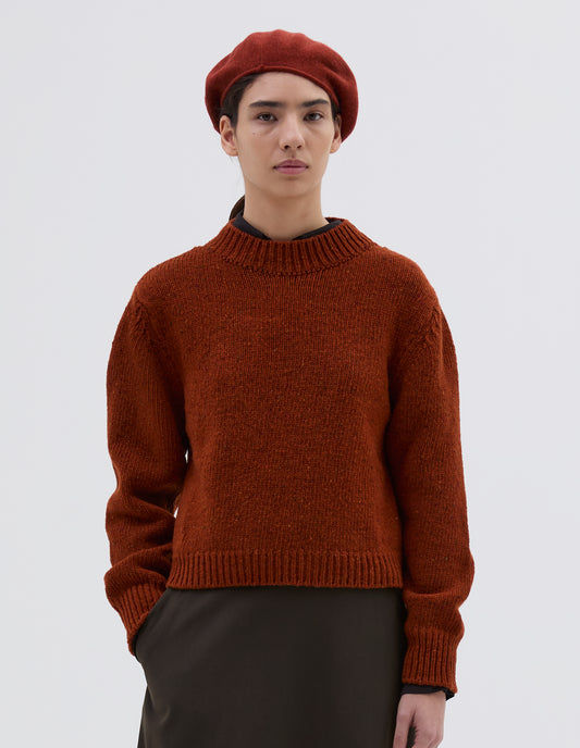 DONEGAL CREW NECK | DONEGAL MERINO | RUST