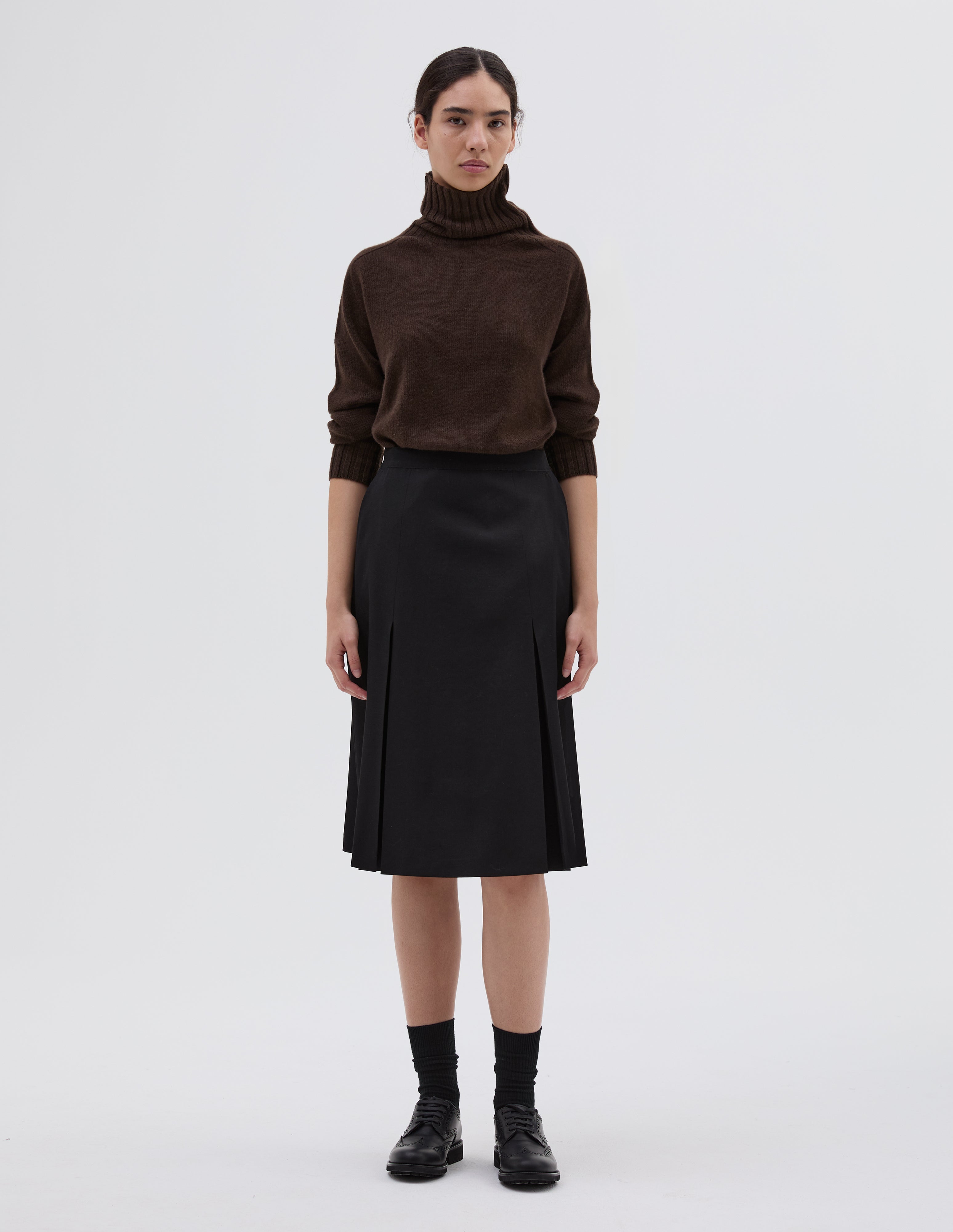 Black pencil skirt kick pleat best sale