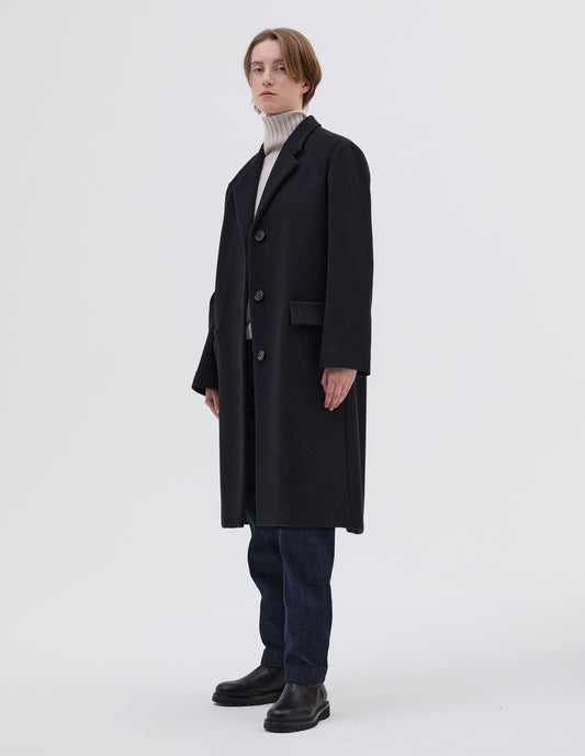 OVERCOAT | HEAVY WOOL MELTON | MIDNIGHT