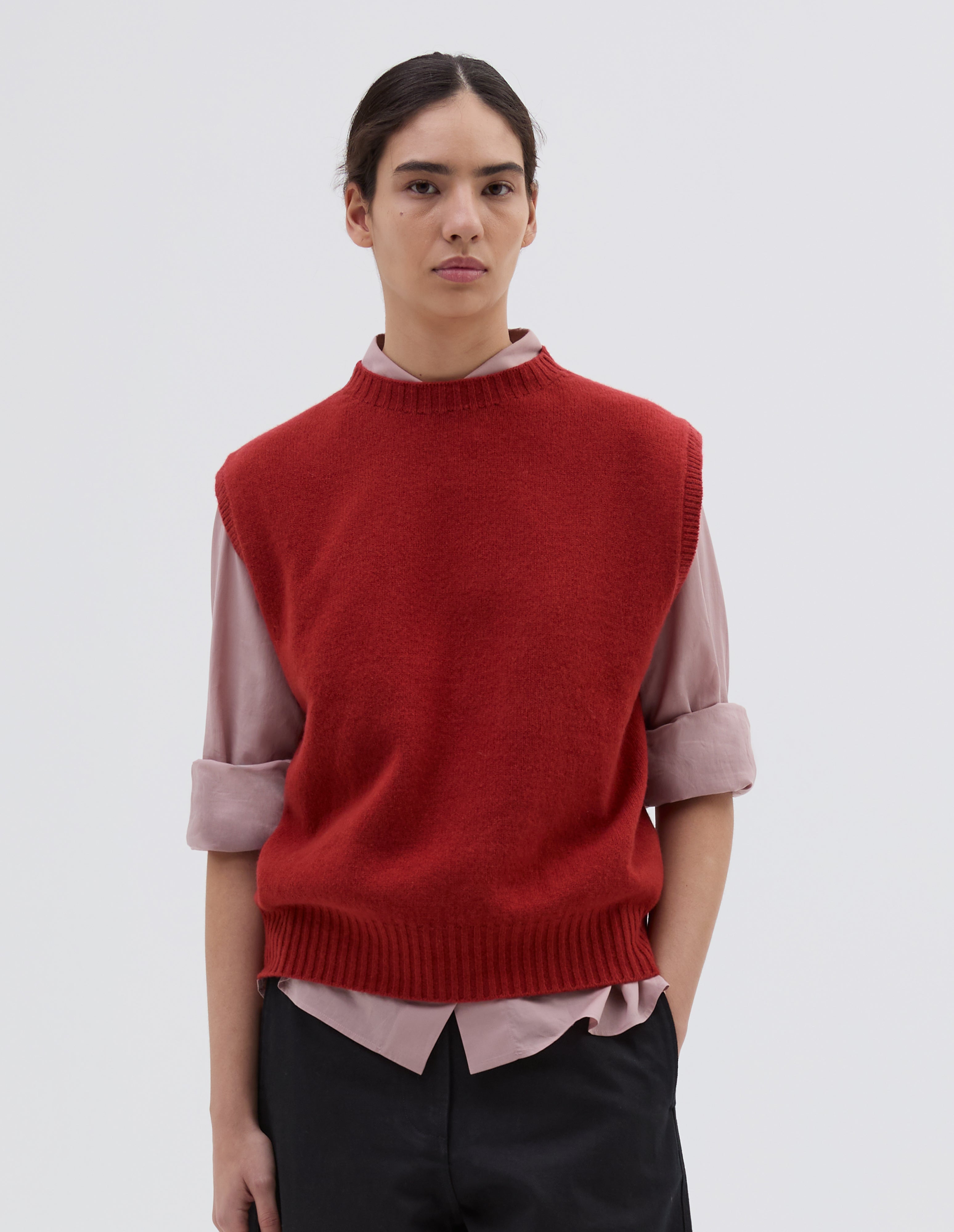 Carmine merino cashmere crew neck slipover Margaret Howell