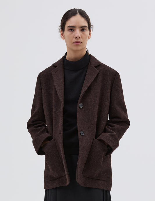 RELAXED BLAZER | HARRIS TWEED | RICH BROWN