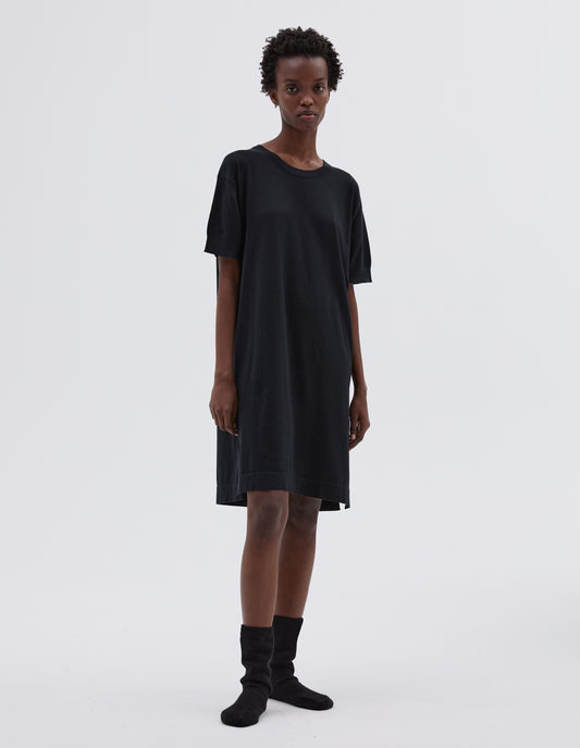 NIGHT T SHIRT | SEA ISLAND COTTON | BLACK