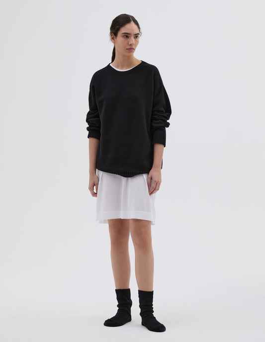 SEAMLESS BED JUMPER | MERINO CASHMERE | BLACK