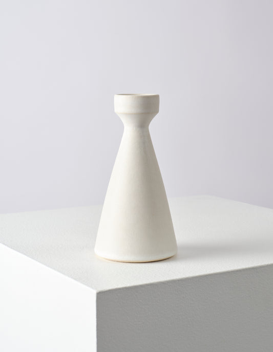 FROST CANDLESTICK | STONEWARE | WHITE