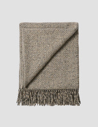 MOURNE MENDED TWEED BLANKET | WOOL | OATMEAL