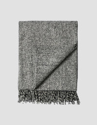 MOURNE MENDED TWEED BLANKET | MERINO WOOL
 | BLACK / WHITE