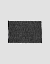 MOURNE TABLEMAT | LINEN / WOOL / NYLON | BLACK / DASH