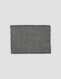 MOURNE TABLEMAT | LINEN / WOOL / NYLON | BLACK / WHITE  / GRANITE