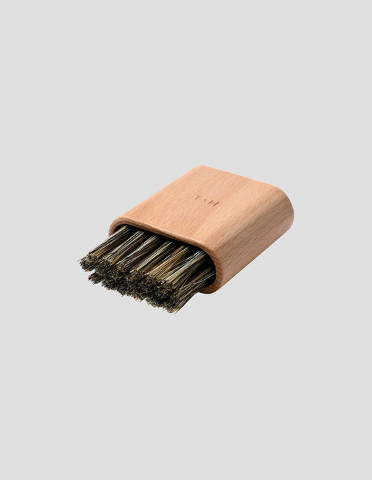 BROSSE À ONGLES | HÊTRE EUROPÉEN SOLIDE / PUR POIL EN SOIE DE PORC 
 | MARRON / GRIS