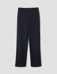 BRACE BUTTON TROUSER | DISTRESSED WOOL COVERT
 | INK