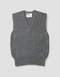 GILET CÔTELÉ ÉPAIS MHL. | LAINE VIERGE

 | GRIS