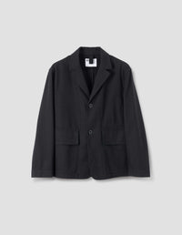 MHL. FLAP POCKET BLAZER | COTTON WOOL DRILL | OFF BLACK