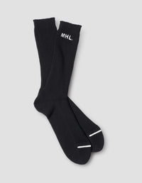 CHAUSSETTES DE SPORT MHL. | MÉLANGE DE COTON | NOIR