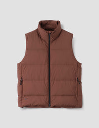 MIZUNO HIGH NECK GILET | LIGHT NYLON POPLIN | RUST