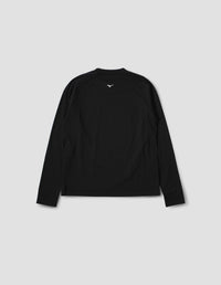 MIZUNO LIGHTWEIGHT SWEATSHIRT | COTTON POLYESTER JERSEY | BLACK