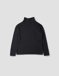 MIZUNO THERMAL FUNNEL NECK | BREATH THERMO WOOL JERSEY | BLACK