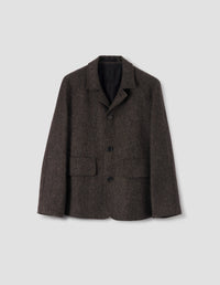 RAGLAN BLAZER | COMPACT WOOL TWILL
 | BROWN