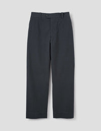 RELAXED TROUSER | COTTON WOOL PLAINWEAVE | BLACK