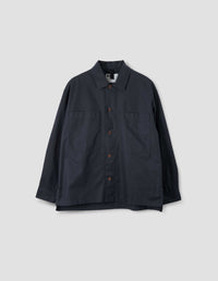 MHL. BIG POCKET SHIRT | CRISP COTTON TWILL | BLACK