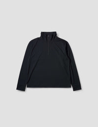 SWEATSHIRT DEMI ZIPPÉ MIZUNO | JERSEY DE POLYESTER RECYCLÉ | NOIR