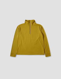 SWEATSHIRT DEMI ZIPPÉ MIZUNO | JERSEY DE POLYESTER RECYCLÉ | CURCUMA