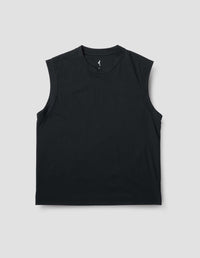 MIZUNO TRAINING VEST | COTTON POLYESTER JERSEY | BLACK