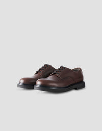 RAW EDGE DERBY | LEATHER  | DARK BROWN