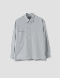 ARCHIVE OVERHEAD SHIRT | NATURAL DYE POPLIN | FADED GREY