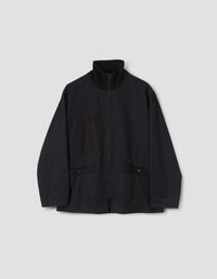 MHL. KNIT RIB JACKET | SOFT COTTON DRILL | DARK INK