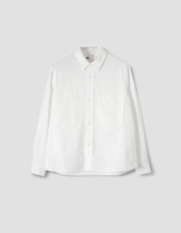 MHL. OVERALL SHIRT | TEXTURED COTTON | OFF WHITE