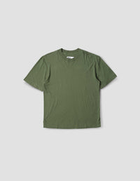 MHL. SIMPLE T SHIRT | ORGANIC COTTON LINEN JERSEY | GRASS