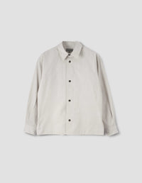 MINIMAL BOXY OVERSHIRT | HEAVY COTTON POPLIN | CHALK