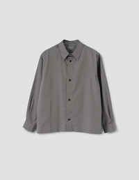 MINIMAL BOXY SHIRT | DENSE COTTON POPLIN | GREY